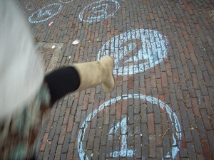 Everdien Breken spelen op straat Utrecht Ganzenmarkt