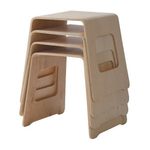 Ikea stackable plywood stool